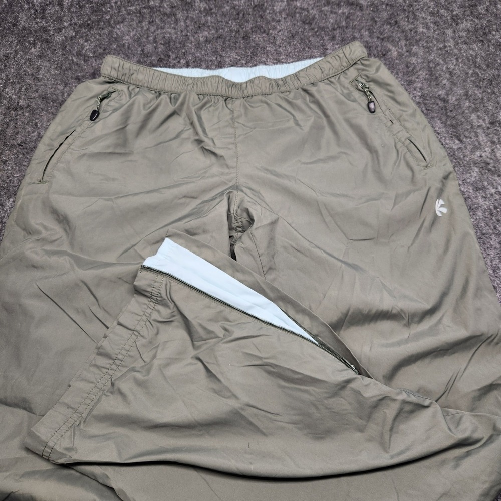 Old Navy Womens Vintage Y2K Lined Windbreaker Track Pants Low Rise Green Small